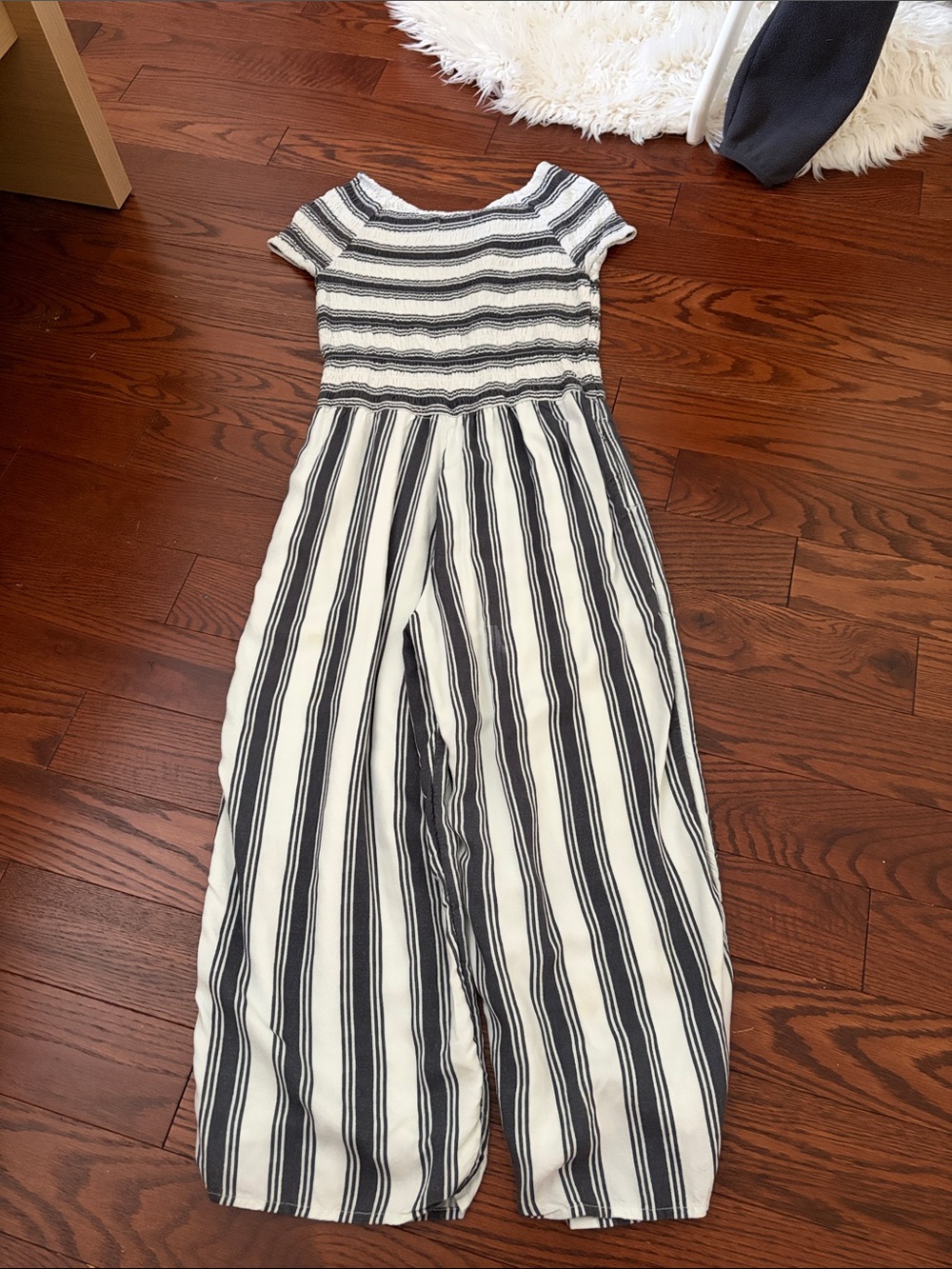 abercrombie kids Black & White Striped Romper